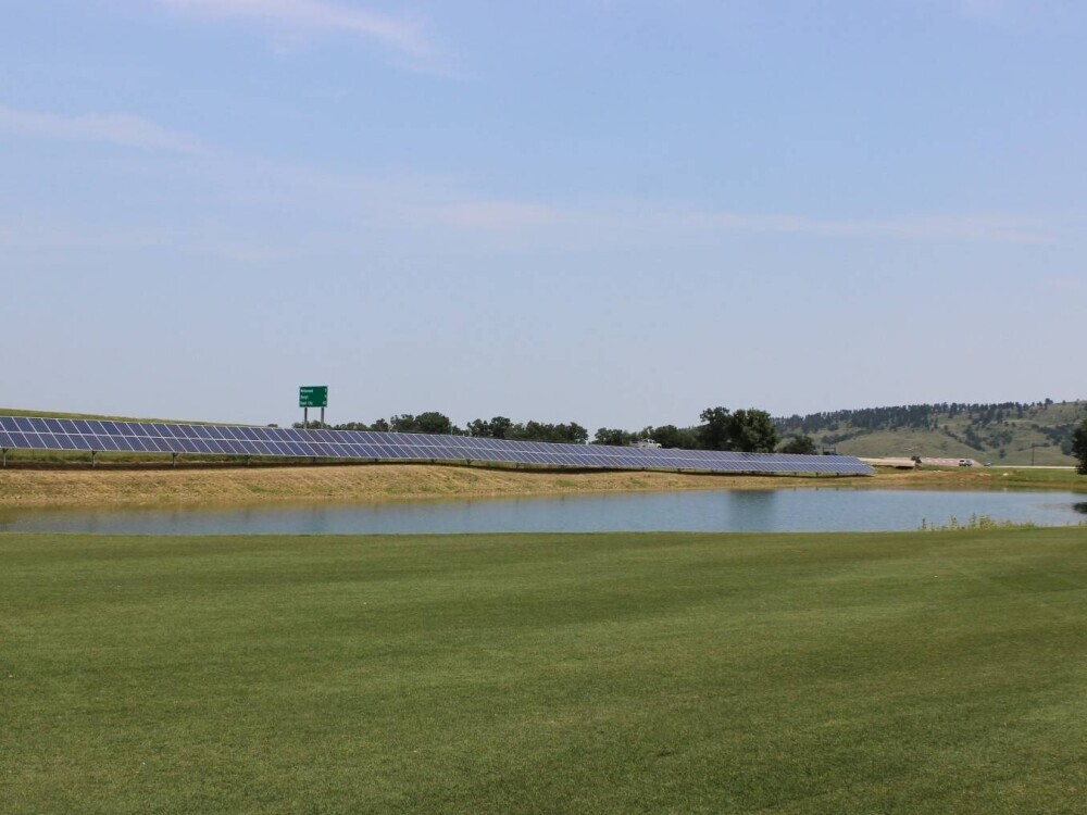 The new solar panels at Elkhorn Ridge Golf Club and Resort